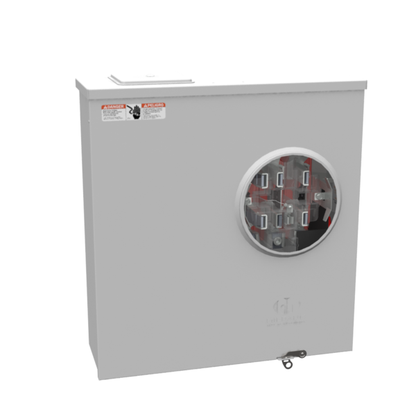 U4184-X - 7 Term RNGLS LRG CLS PLT LVR Byps 200 Amp Side Bussed