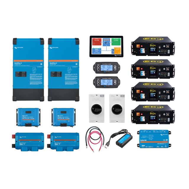 Complete Mobile Solar Kit For 50 AMP RVs| Victron MultiPlus-II 12/3000 | 12V Input | 3000VA Output 120/240V | [Kit-V0004]