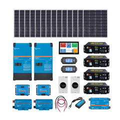 Complete Mobile Solar Kit For 50 AMP RVs| Victron MultiPlus-II 12/3000 | 12V Input | 3000VA Output 120/240V | [Kit-V0004]