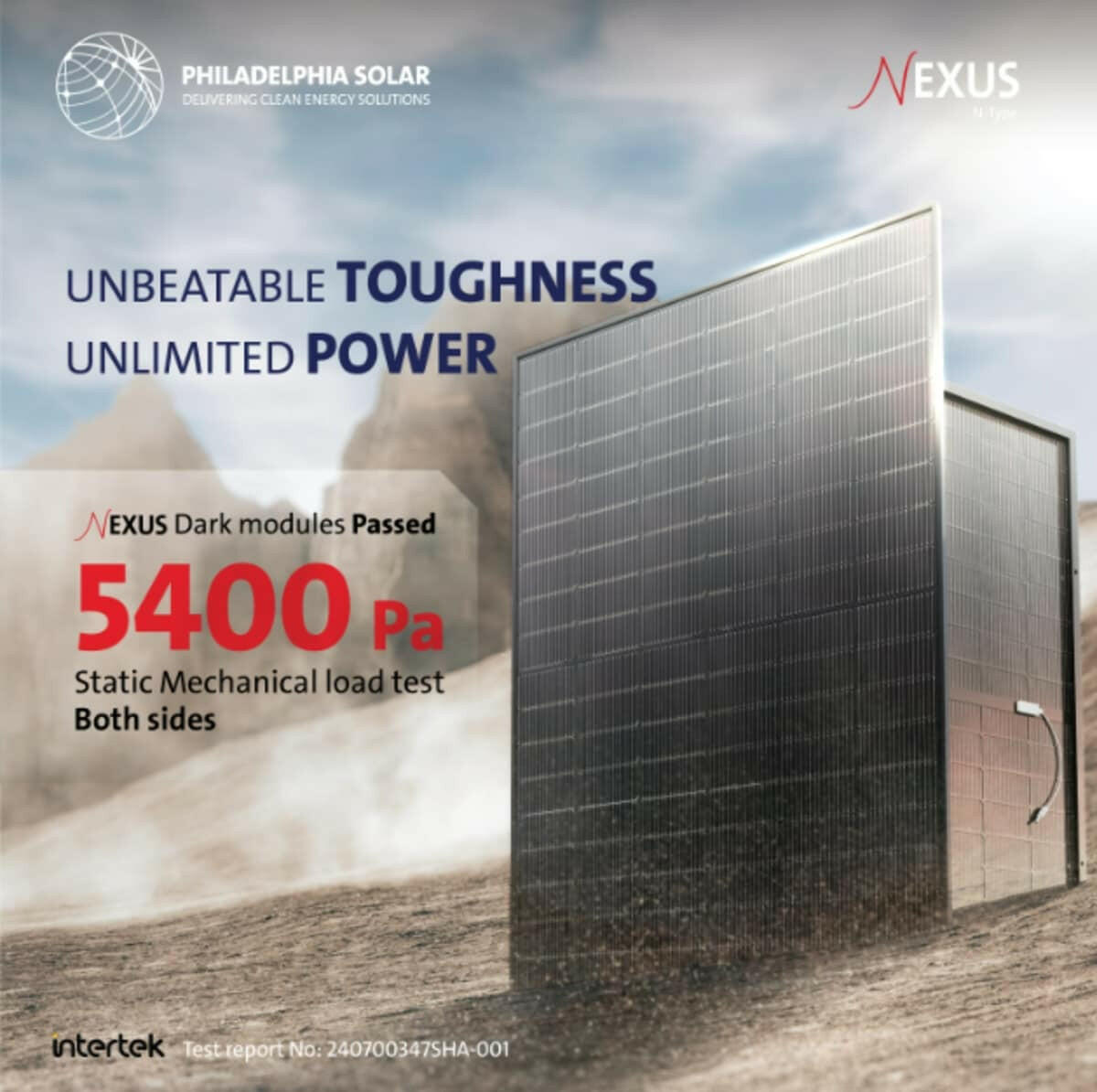 Philadelphia Solar 440W 108-Cell Bifacial Solar Panel.