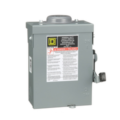 Schneider Electric E1 Series 240 Vac Non-Fusible General Duty Single Throw Safety Switch.