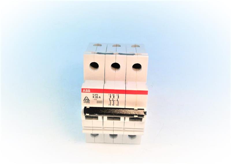 ABB S273-K20 Circuit Breaker – 3-Pole, 20 A, K-Curve