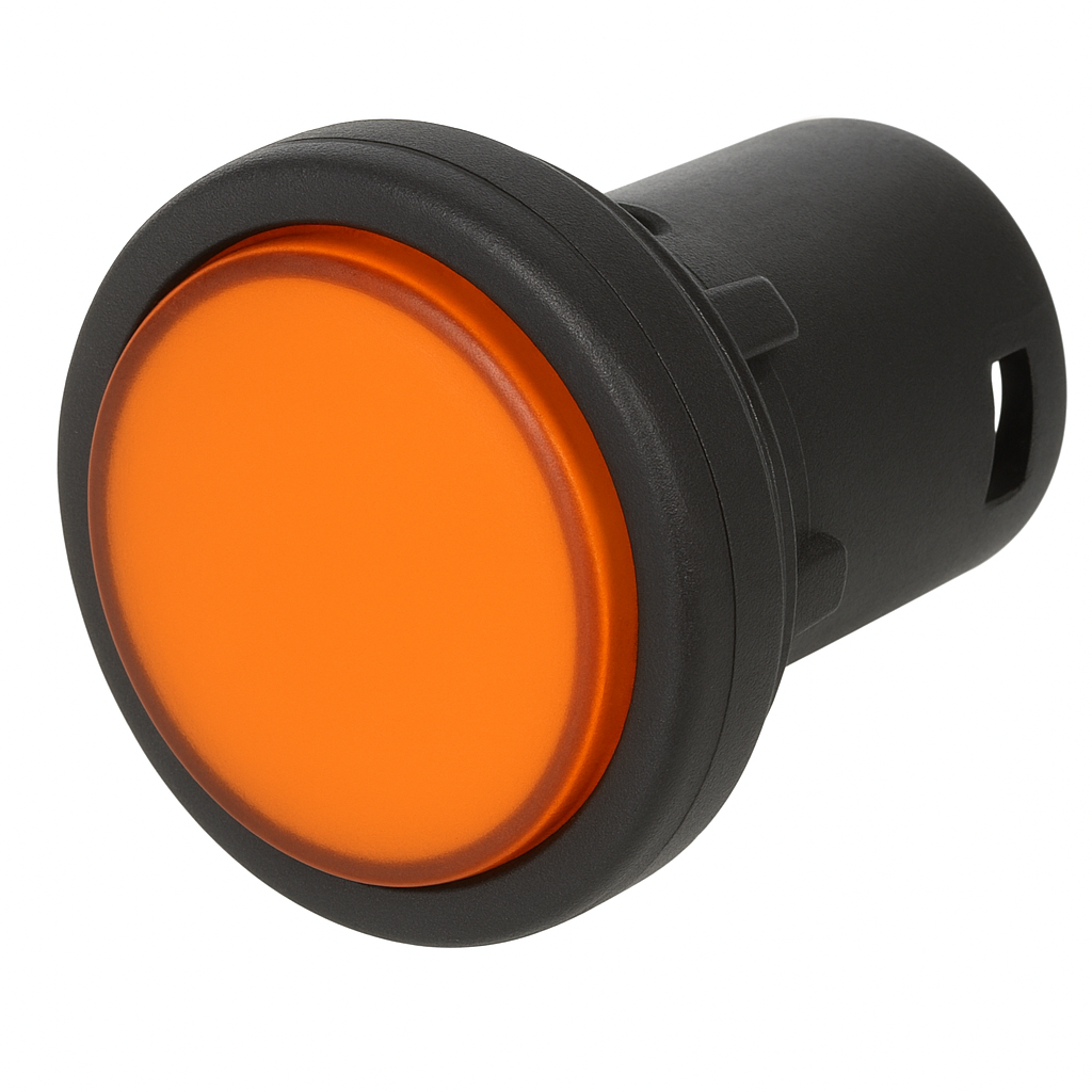 SMA 16-1020 – Orange Flat Indicator Light (Ø22.5 mm)