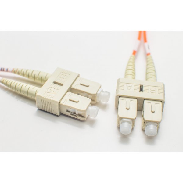 OM2 SC-SC Duplex Fiber Patch Cable – 50/125 µm Multimode